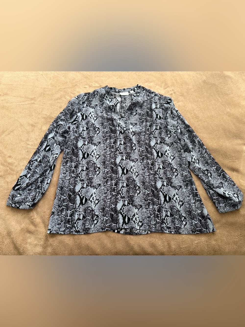 Black & White Snake Print Top